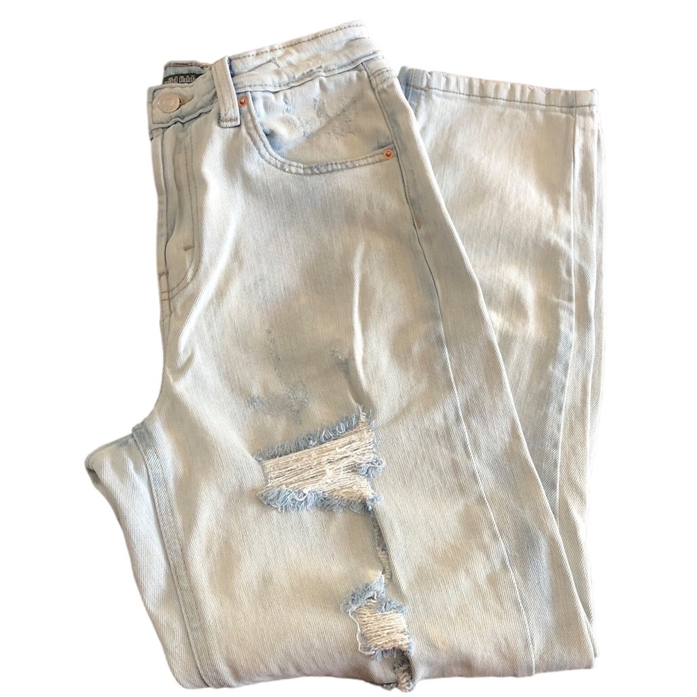 wild fable, distressed highest rise mom jean